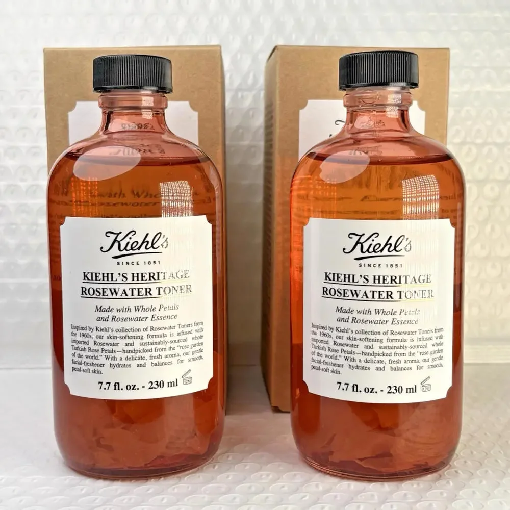 Kieh'ls (Set‎ of 2x) Kiehls Heritage Rosewater Toner 7.7oz. Full Size New in Box